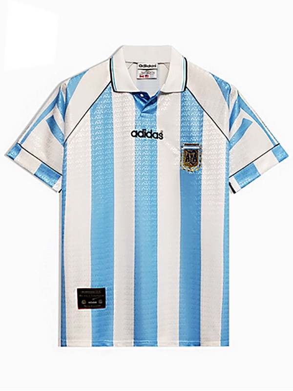 Argentina maillot rétro domicile uniforme de football vintage premier maillot de football pour hommes haut de sport 1996-1997
